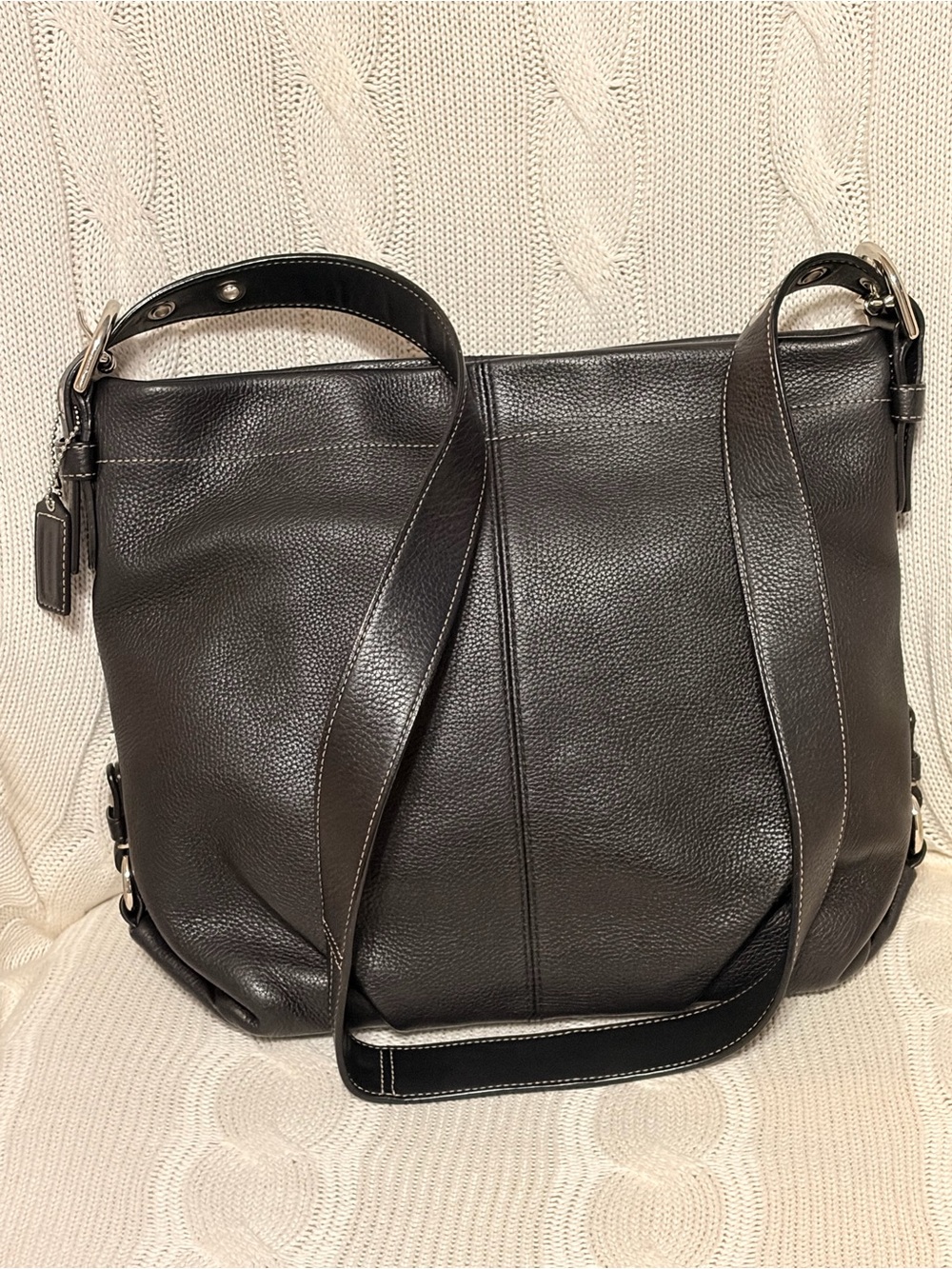 Coach Classic Black Leather SoHo Hobo Bag - Picture 11 of 11